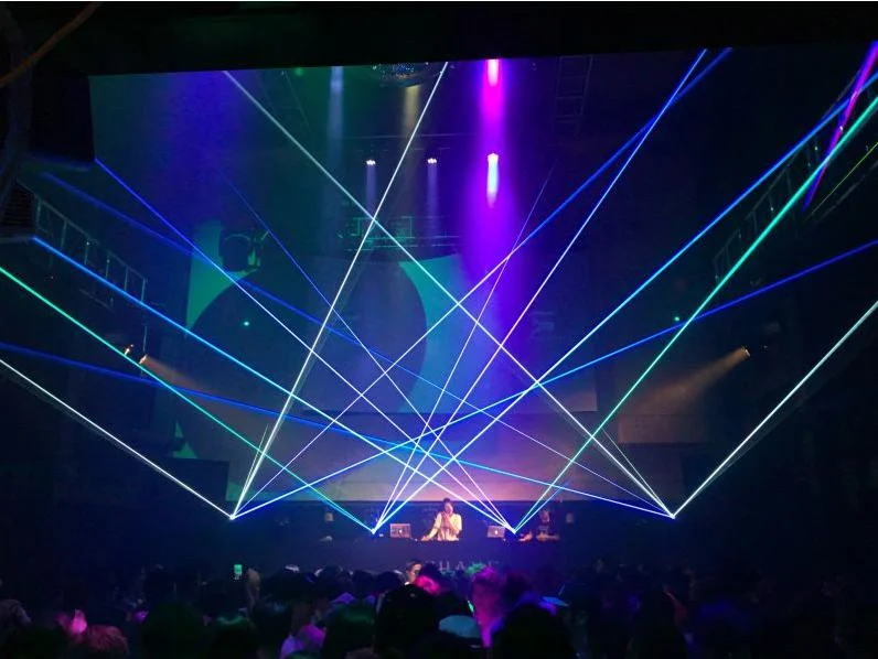 Лазерный светильник полноцветный анимационный луч сценический ing KTV диско DJ 1000