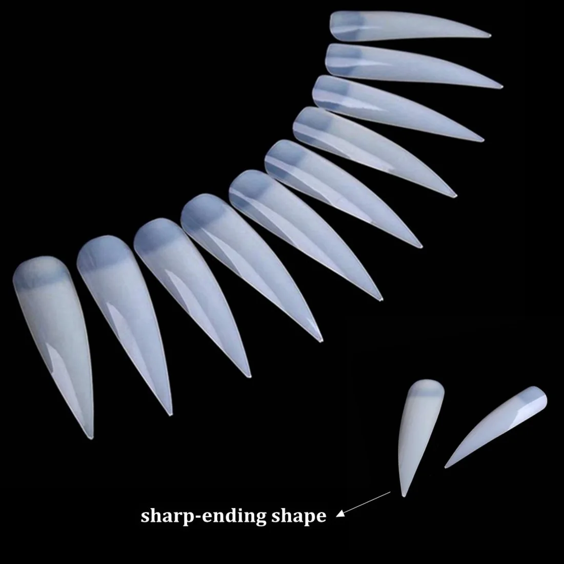100 шт ногти салон шпильки Длинные Накладные поддельные Маникюр для кончиков ногтей Искусственные белые/прозрачные полное покрытие Типсы инструменты для дизайна ногтей