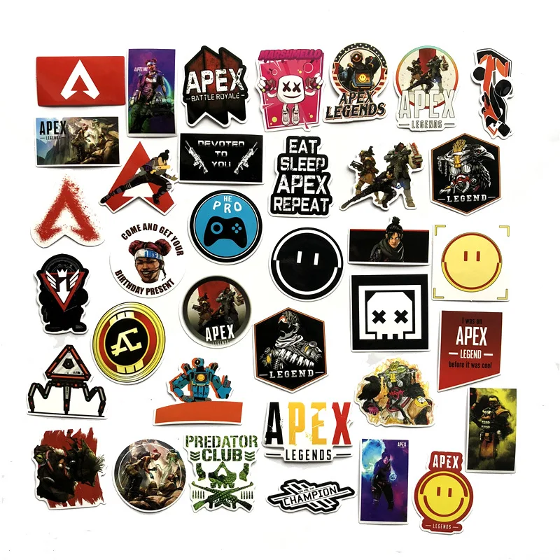 68 шт. Apex Hero сопутствующие продукты Apex Legends ноутбук гитара багаж путешествия Lugguge дорожная тележка клейкая бумага