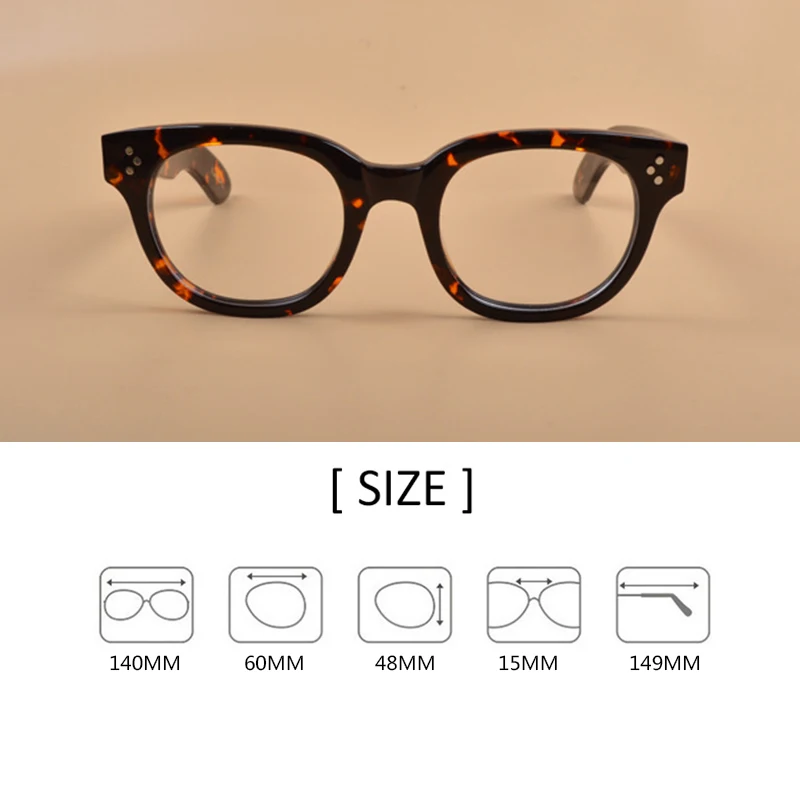 New Johnny Depp Glasses Men Women Optical Glasses Frame Brand design Computer Transparent Eyeglass Acetate Vintage with box Q321