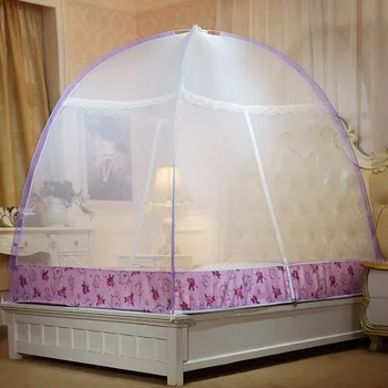 

Folding Mosquito Net Audlt Canopy bed curtain Netting Prevent Insect Tent Single Double bed curtain 4 Size Yurt Mosquito Nets L