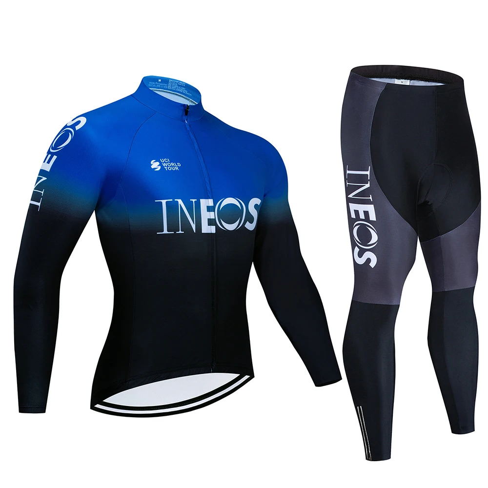 INEOS велосипедная команда Джерси 16D набор велосипедных штанов одежда для мужчин зимняя полярная термальная профессиональная велосипедная майка - Цвет: 2