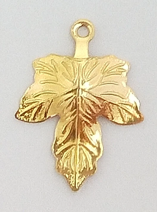 KC Gold Plated BoYuTe(100 шт./лот) металлическая Латунь 12*15 мм штамповка кленовый лист подвески для самостоятельного изготовления ювелирных изделий аксессуары ручной работы - Окраска металла: KC Gold Plated