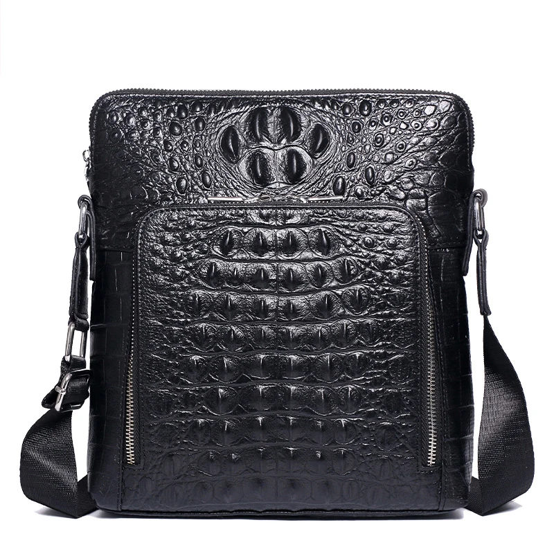 

2020 New Luxury Alligator Men's Handbags 100% Genuine Leather Male Shoulder Bag Fashion Crossbody Bag Boy Brand Messenger Bags