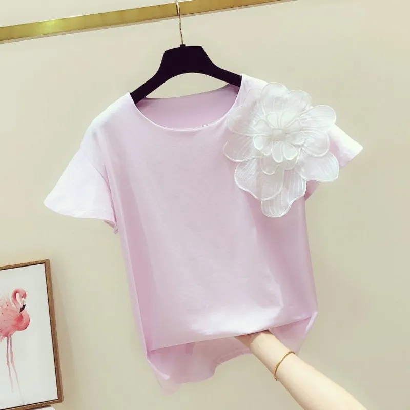 pink tops MUMUZI женская футболка с цветочным принтом, рубашки harajuku ulzzang, футболка tumblr femme, женские белые футболки, женские футболки - Цвет: pink tops