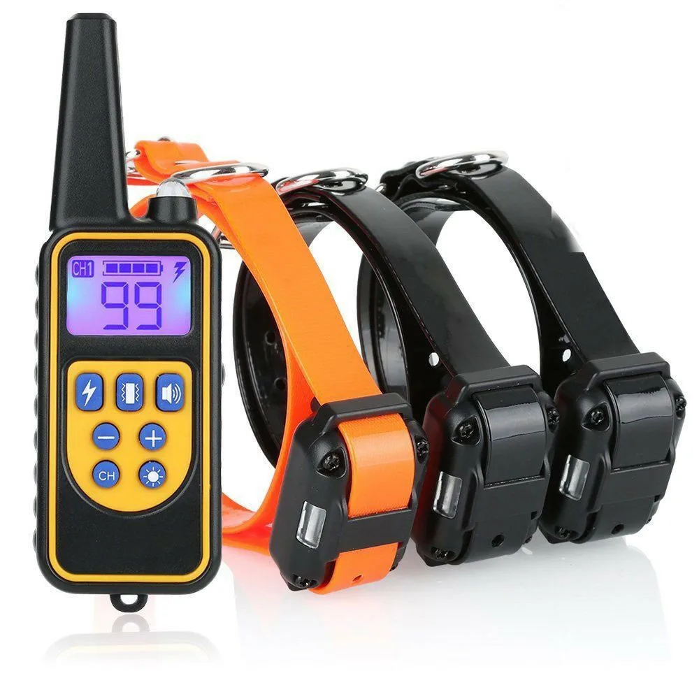 800M Pet Dog Training Collar Eectric Shock Collar For Dogs IP7 Diving Waterproof Remote Control Dog Device Charging LCD Display-0
