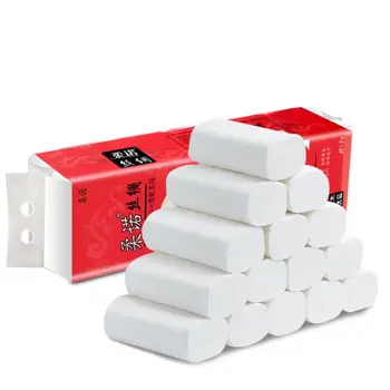 

12Rolls Paper , Bathroom Household 4 Layers Bath Toilet Paper White Smooth Soft