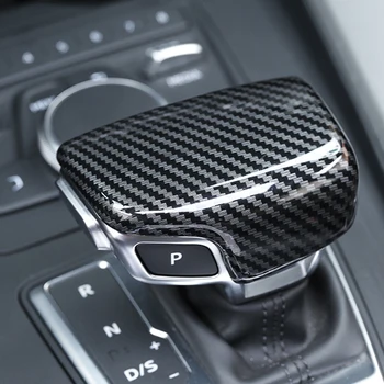 

Carbon Fiber Car Gear Shift Collar Knob Cover For Audi A4L/A5/Q7 /Q5L Car Gear Head Decoration Cover ABS Gear Head Case Sleeve