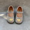 Full-grain Leather Girls Casual Shoes Kickproof Design Princess Baby Shoes Genuine Leather Children Sandals Kids Shoes 1