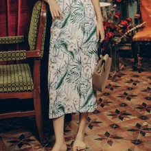 Офисные женские французские ретро юбки, лето, новые женские французские нишевые шифоновые юбки Виктории феи, осенние женские юбки с цветочным рисунком