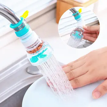 

360 Degree Adjustable Water Tap Extension Filter Shower Water Tap Bathroom Faucet Extender Home Kitchen Accessories