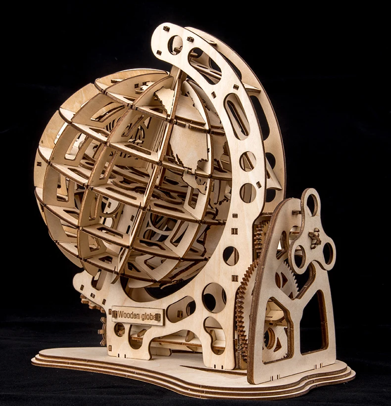 3D Wooden Globe 5