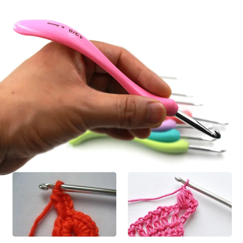 8pcs Crochet Hook 2.5-6.0mm Aluminum Crochet Needles With
