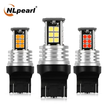 

NLpearl 2x 12V T20 LED Signal Lamp 7440 W21W WY21w Led Canbus Reversing Light 7443 LED W21/5W Auto Backup Lights White Amber Red