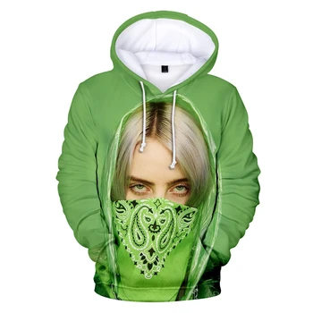 

2019 The New Harajuku Hoodie Print Sweatshirt New American singer Billie Eilish 3D Hoodies Fashion Billie Eilish Hoodies coats