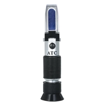 

Beer Refractometer with ATC for Beer Wort and Wine Dual Scale - Specific Gravity 1.000-1.130 and Brix 0-32% Homebrew Hydrometer