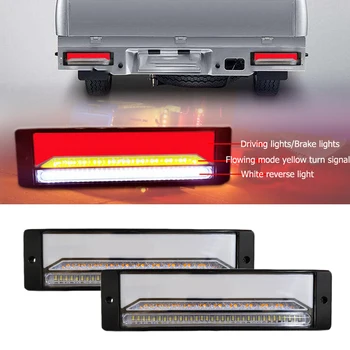 

147LED Trailer Truck Brake Light Waterproof Neon 4 in 1 Halo Ring Tail Brake Stop Light Flowing Turn Signal Light Lamp DC 12-24V