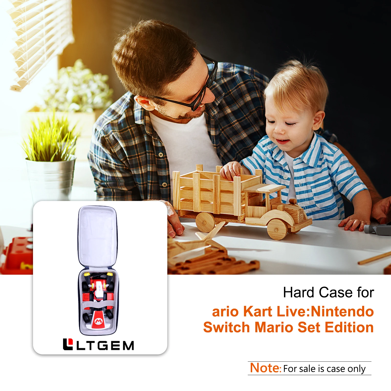 Custodia Rigida Impermeabile Eva Verde Ltgem Mario Kart Live Home Circuit -Luigi Set - Nintendo Switch Luigi Set Edition