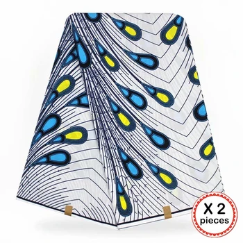 

Ankara African Fabric 12 Yards Cotton Nigeria Style Sewing African Wax Print Fabric Ghana for Wedding Garment dress 91818