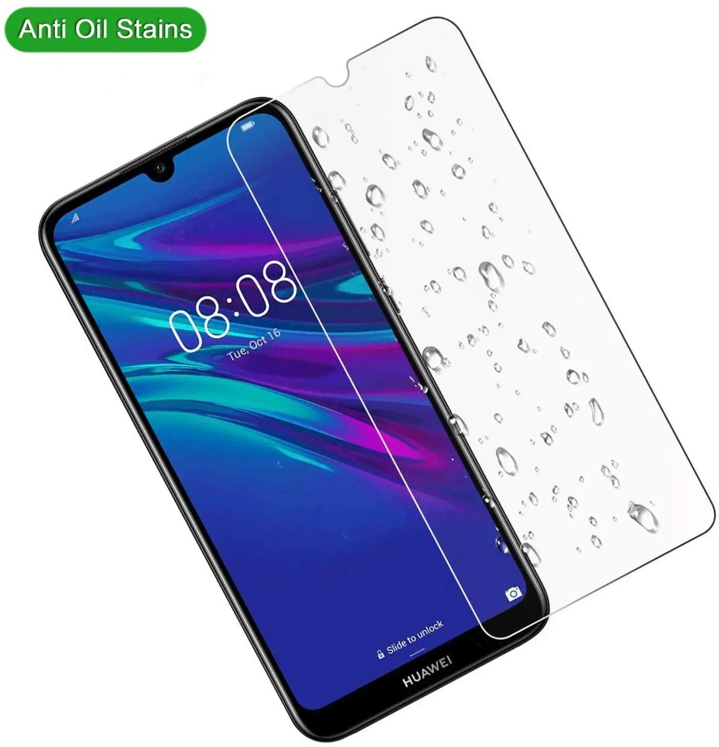 2 шт., закаленное стекло для huawei Y5 Y6 Y7 Prime Pro Y9, Защитное стекло для экрана для huawei P Smart Z, защитная пленка