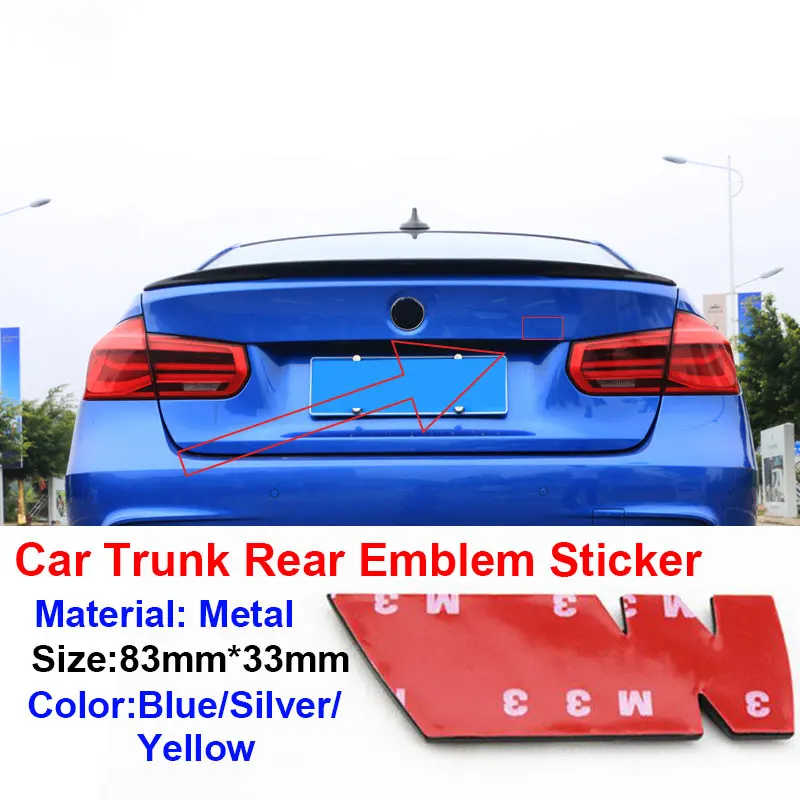1pcs Car Trunk Metal Sticker Badge Decal For BMW M Performance Power X1 X3 X5 X6 E84 E83 F25 M3 E90 E91 E60 F15 F16 E70 F30 | Автомобили и