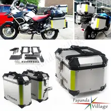 For Honda Yamaha Triumph Tiger 800/1200 BMW R1200GS Luggage Cargo Side Case Universal Sideboxes Aluminum Top Case Rear Tail Box