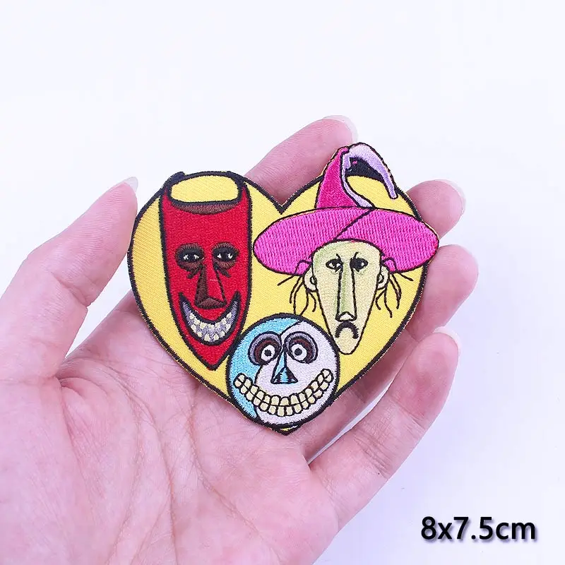 Нашивки в виде глаз сердца для одежды накладки с вышитыми сердечками на одежду