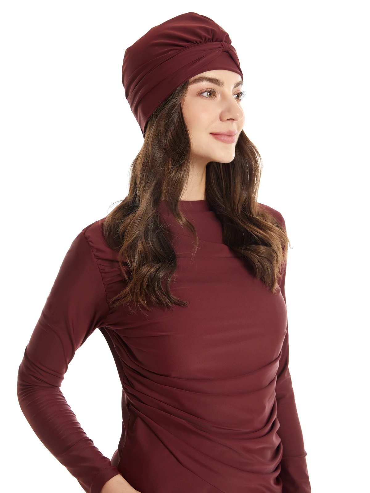 Women Swimwear Muslim Swimwear Modest Patchwork Hijab Long Sleeves 3pcs Islamic Burkinis