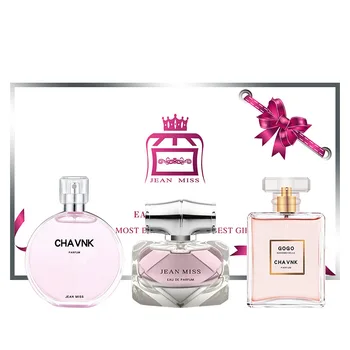 

JEAN MISS 3Pcs Perfumed For Women Atomizer Beautiful Package With Box Fashion Lady Flower Fruit Perfumed As Gift 1Set