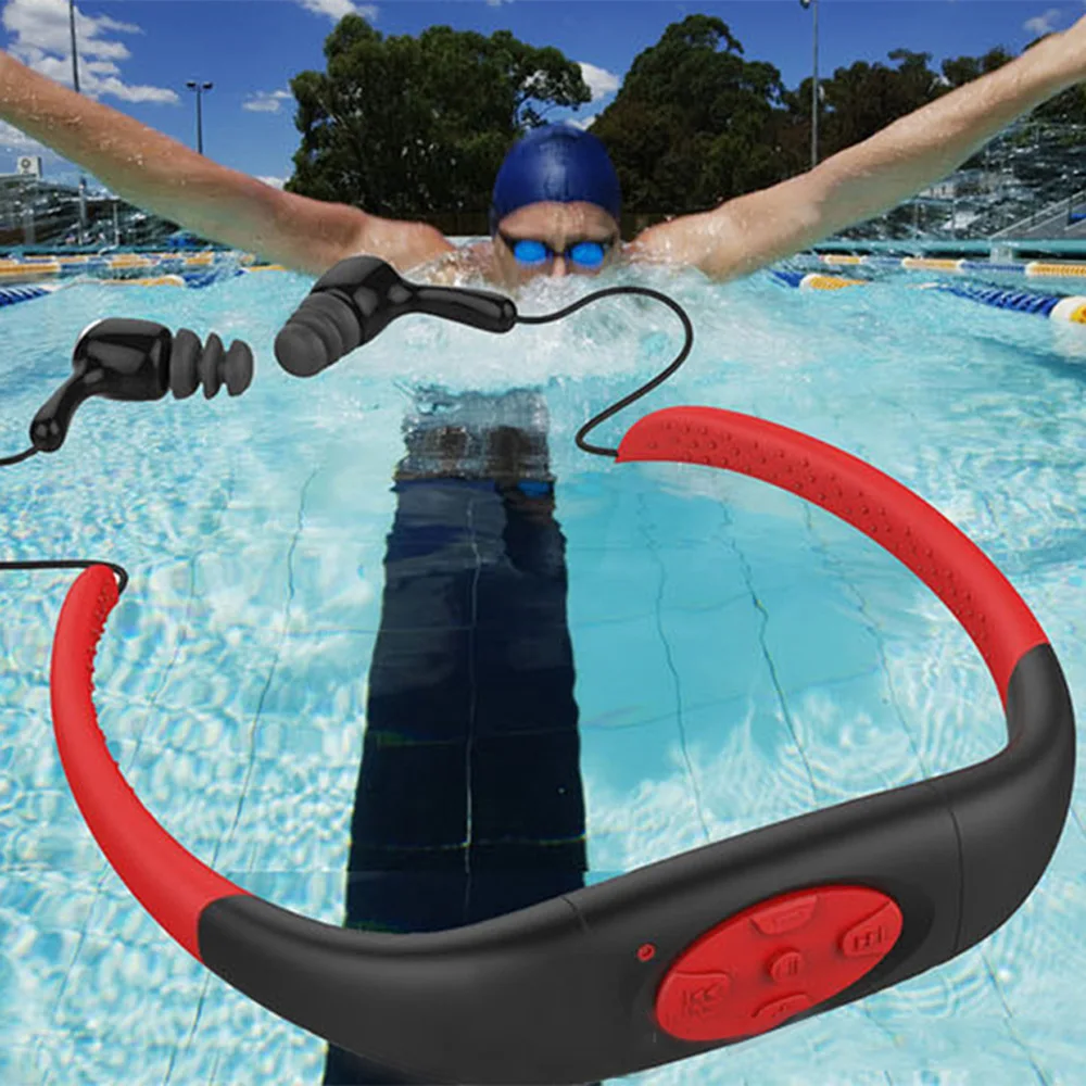 Спортивная гарнитура для плавания, серфинга, дайвинга, Bluetooth, водонепроницаемая, FM радио, MP3 плеер, музыкальные форматы должны быть WMA или MP3