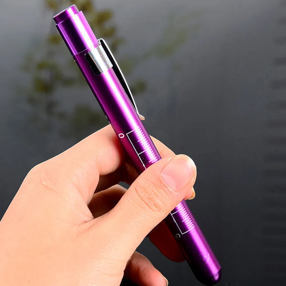 Portable LED Flashlight Work Light Medical First Aid Pen Torch Lamp With Pupil Gauge Measurements Doctor Diagnosis #YL5 | Спорт и
