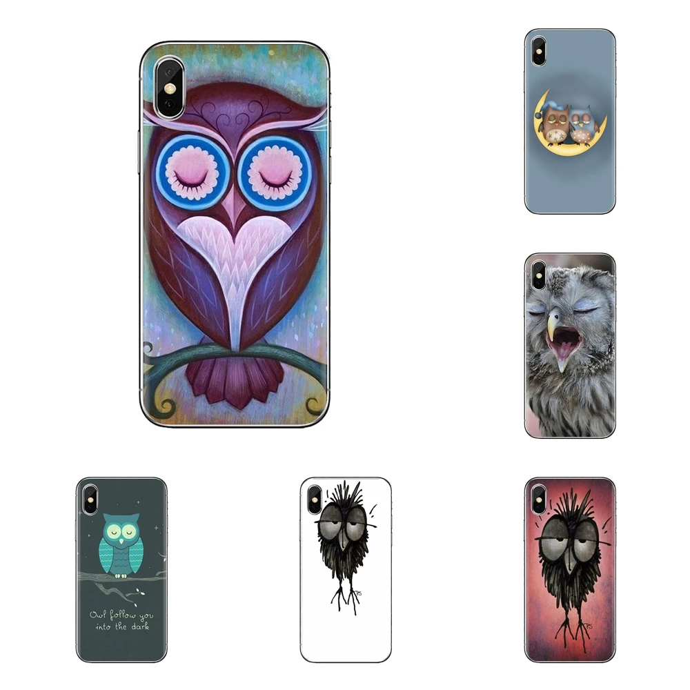 Cartoon sleepy owl For Samsung Galaxy J1 J2 J3 J4 J5 J6 J7 J8 Plus 2018 Prime 2015 2016 2017 Soft Transparent Cases Covers |