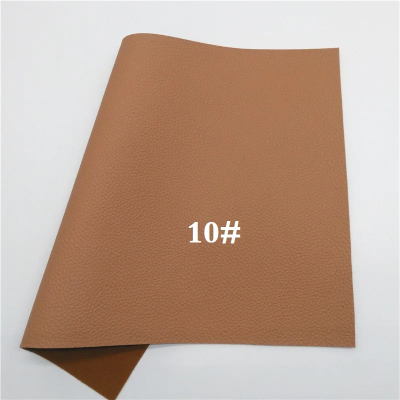 10 Glitterwishcome 30X134CM Mini Roll Litchi Faux Leather Fabric, PU Synthetic Leather Fabric Sheets, Vinyl Fabric for Bows, GM421 - Цвет: 10