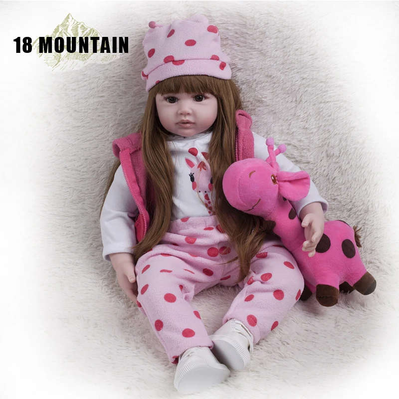 

60CM High Quality Reborn Toddler Princess Girl Doll Silicone Vinyl Adorable Lifelike Baby Bonecas Girl Bebe Doll Reborn Menina