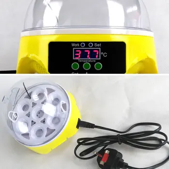 

Mini Egg Incubator 7 Eggs Capacity Incubator Brood Machine Chicken Duck Egg Hatcher Electronic Automatic Incubator Brooder Tools