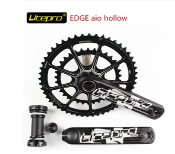 

Litepro EDGE AIO Hollow Double Chainring Road bicycle Crankset Crank 50-34T 52-34T 53T-39T GXP 170mm/172.5mm