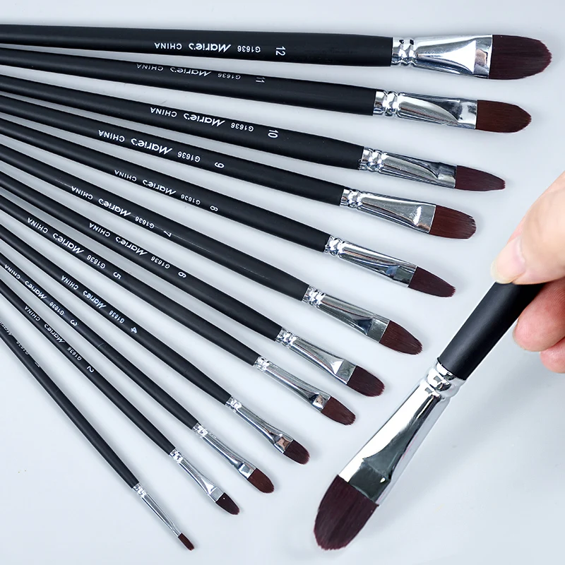 Set De Pinceles x 12 Planos Xinbowen 1105A Artist Brush Juguetes, Niños