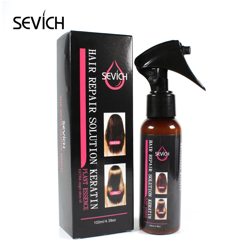 Sevich Hair& Scalp Treatment Hair Repair Solution Keratin for Woman Plant Essence Virgin Olive Oil Hair repairing Damaged Hair - Цвет: 100ml