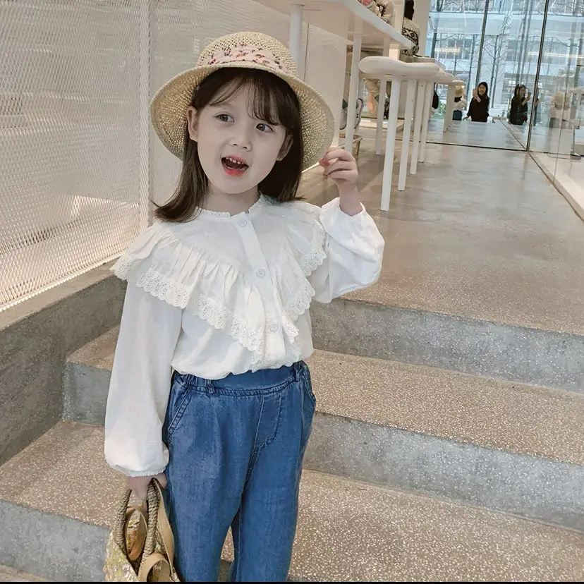 Camicetta da bambina Shein Kids Baby bianco viola primavera e autunno 2021  Doll camicia a maniche lunghe abbigliamento moda nuovi bambini - AliExpress  Mother \u0026 Kids