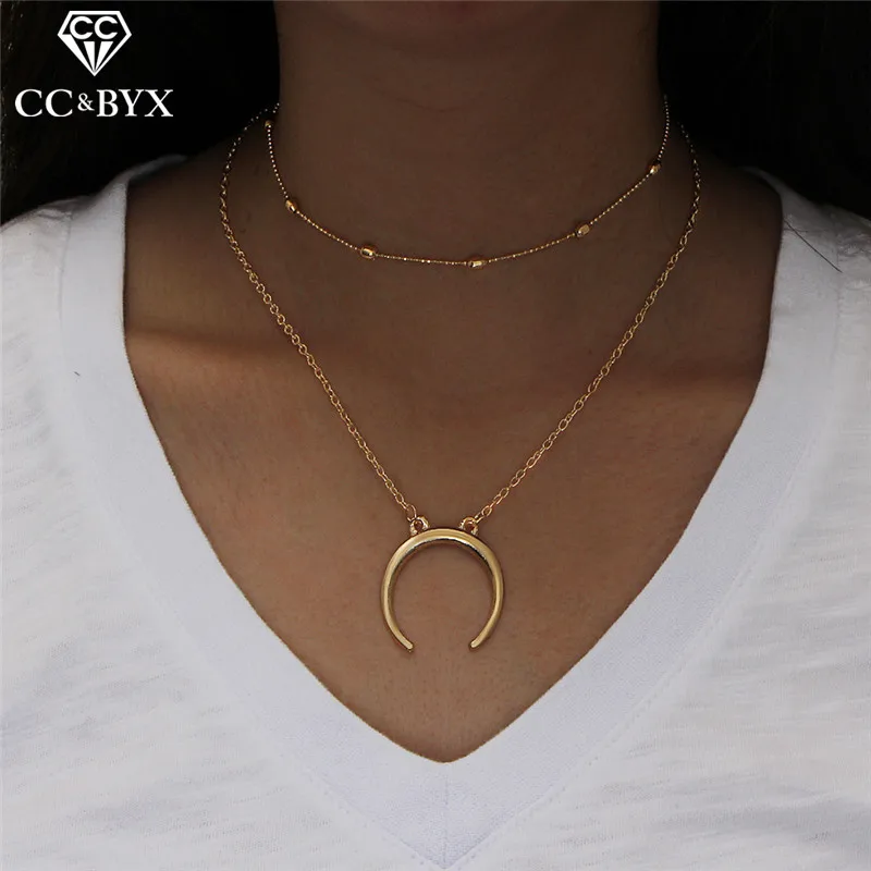 CC золотое ожерелье цепочка Чокер Модные ювелирные изделия ожерелья для женщин