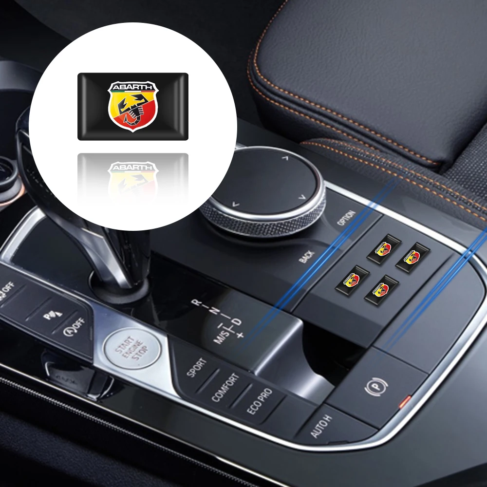 

10PCS 3D Car Styling Abs Epoxy Resin Emblem Badge Sticker Decals Small Decorative For Abarth 500 Stilo Ducato Palio Bravo Doblo
