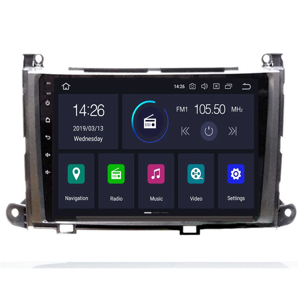 9 дюймов головное устройство автомобильный ПК Восьмиядерный Android 9,0 4+ 64G DVD gps навигация для TOYOTA Sienna 2011 2012 2013 4G LTE автомобиль Play