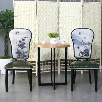 

New Chinese Hotel Chair Simple Restaurant Box Hotel Home Table and Chair Hot Pot Restaurant Dining Chair 4 Starting