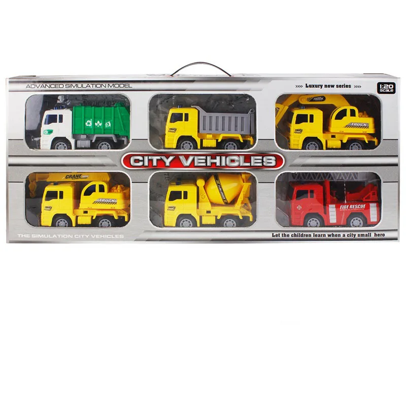 

Children Inertia Toy Car Package Large Size Model Fire Truck Excavator Mixer Truck Engineering Vehicle Model Toy