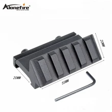 AloneFire M054 крепление для Пикатинни на 45 градусов со смещением, аксессуар для Вивера, Лазерный фонарь, точечный прицел, рейка, расширяемая база для прицела