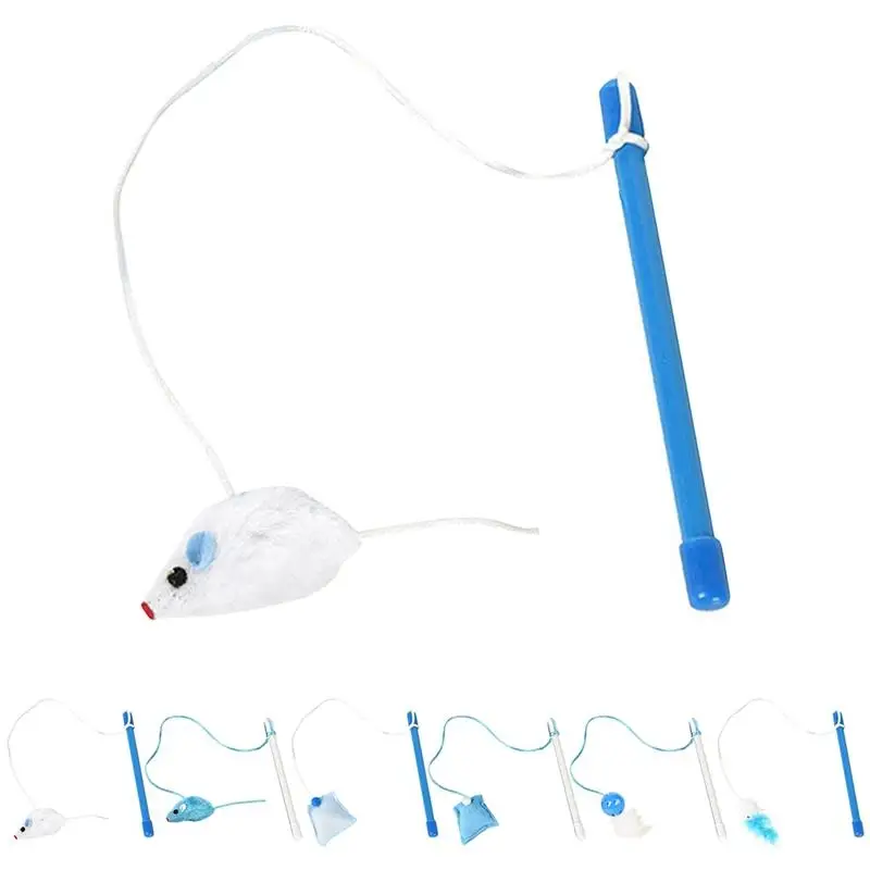 

Dorakitten 1pc Cat Interactive Wand Toy Funny Plastic Kitten Teaser Wand Cat Play Wand With Pendant Pet Supplies Pet Accessories
