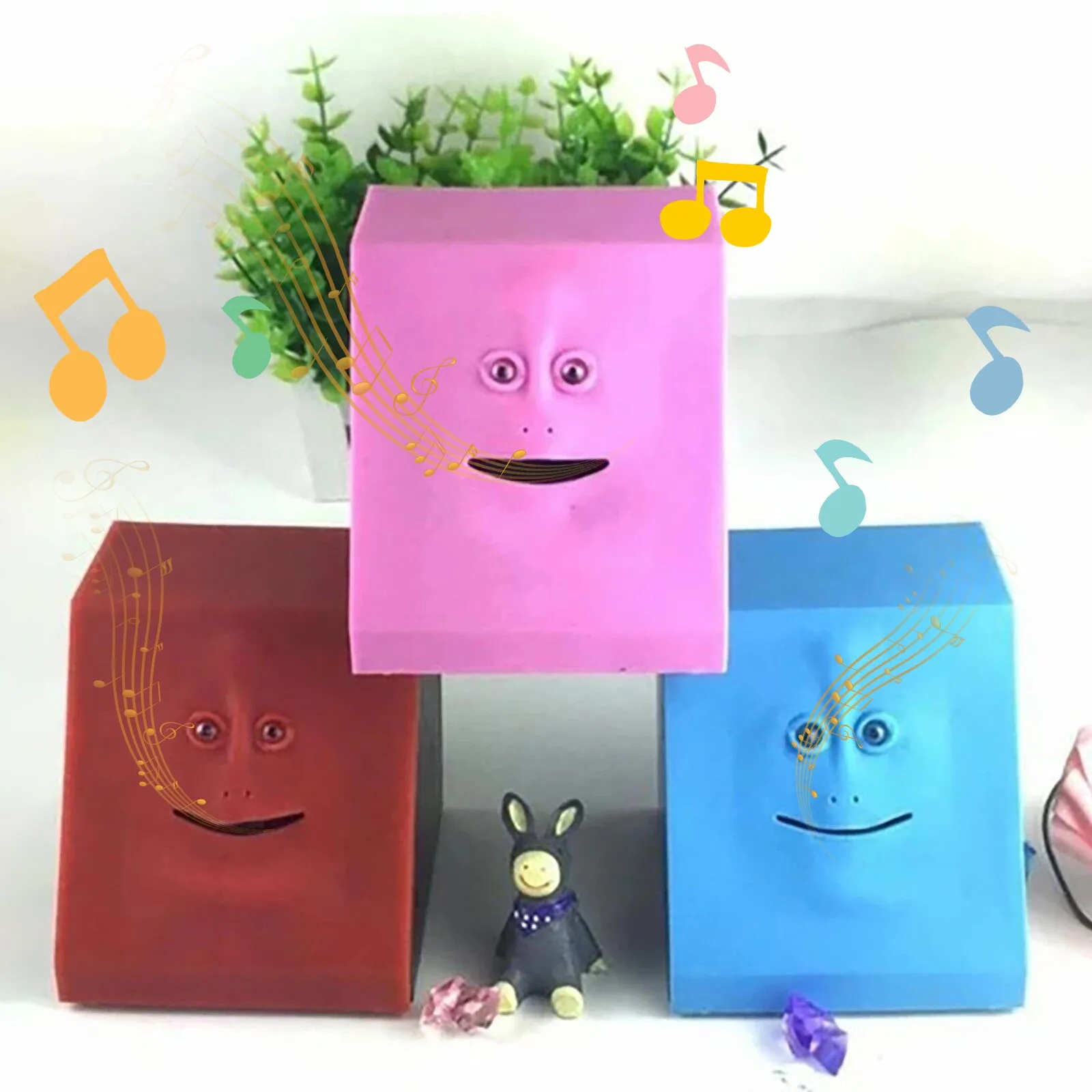 Пластиковая Копилка с человеческим лицом умная копилка датчиком электрическая