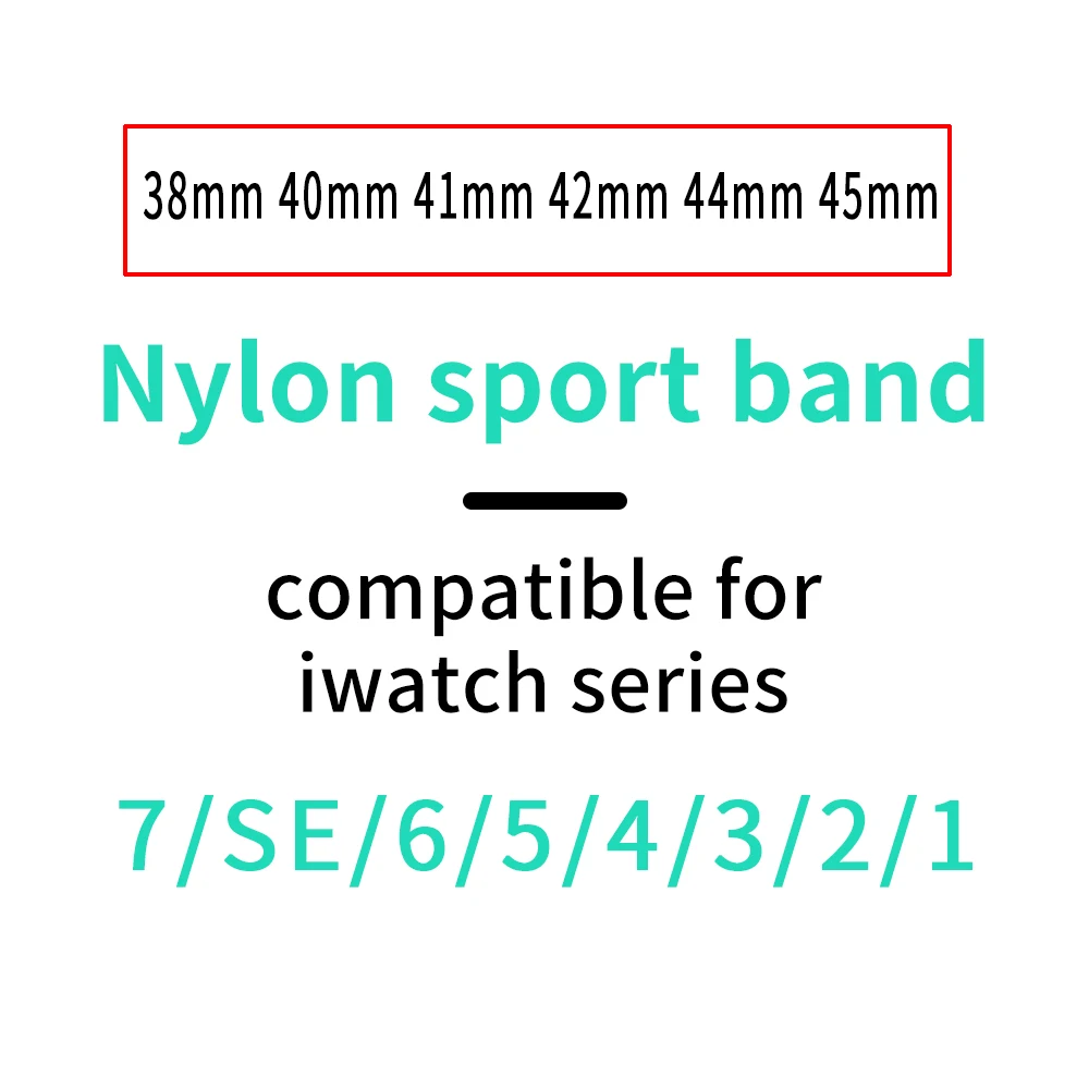 Nylon Strap for Apple Watch Band Series 765 45mm 41mm44mm 40mm  Smartwatch Watchband Belt Sport Bracelet on iWatch 4 3 42mm 38mm