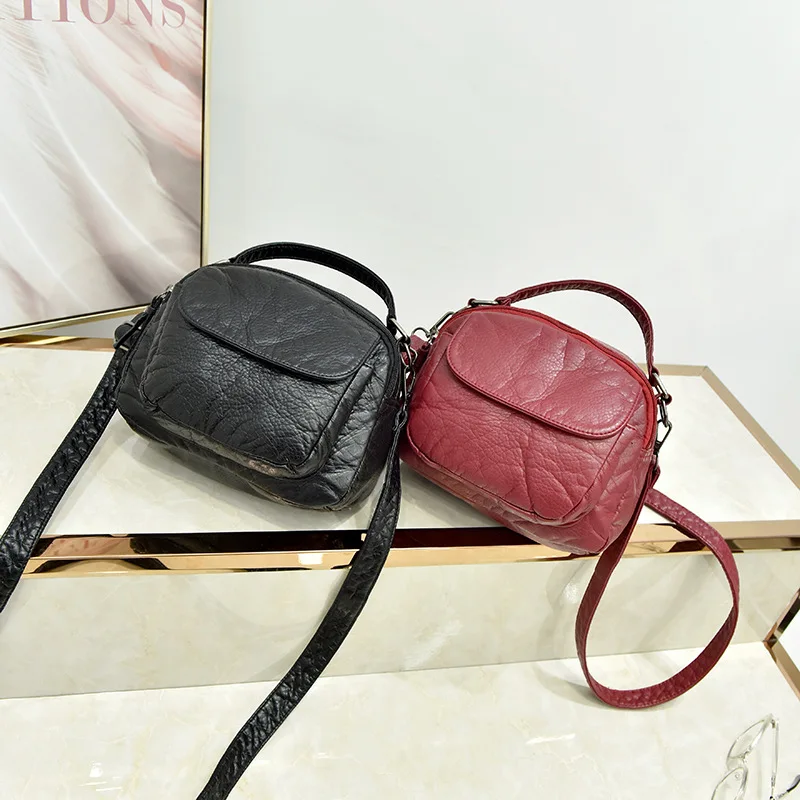 

Hand-washed Women's Bags hot One-shoulder Bag Casual Mini Bag