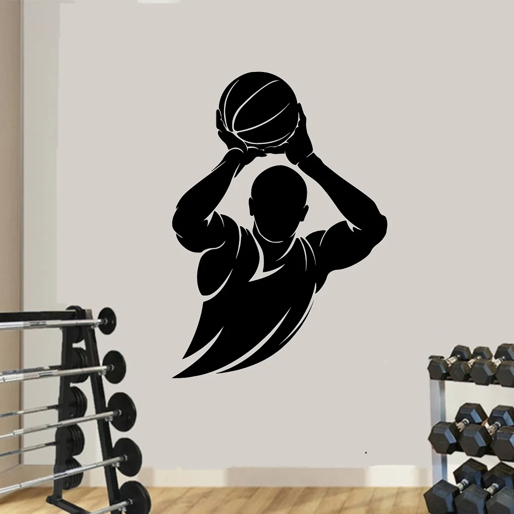 

Cartoon Basketball Wall Sticker Pvc Removable Living Room Bedroom Decal Creative Stickers